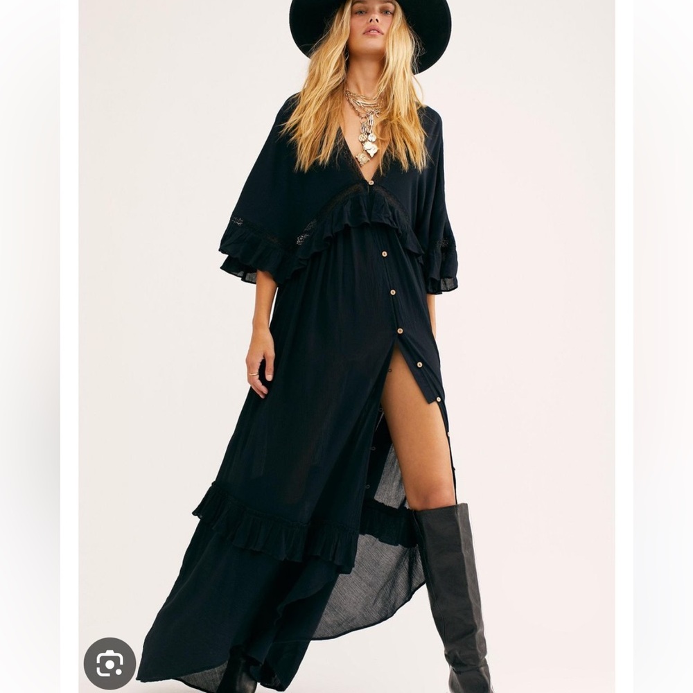 Free People Paradiso Maxi Dress BLACK